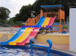 Máng trượt hồ bơi trẻ em 3 làn 